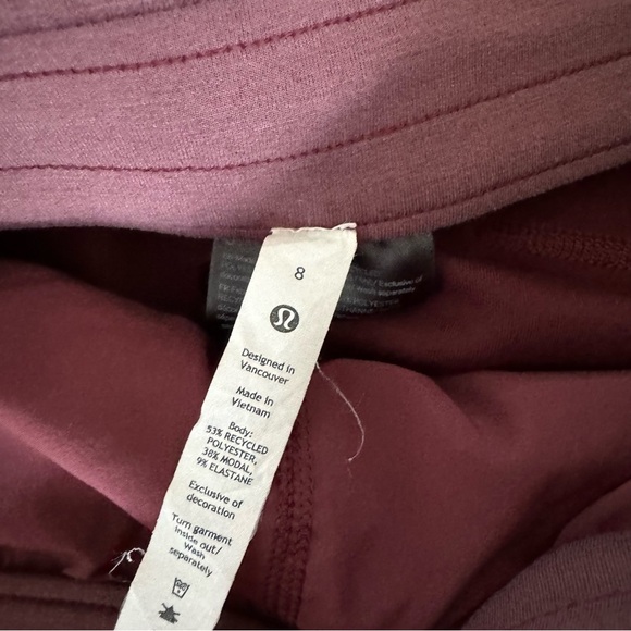 Lululemon 🍋 Brushed Softstreme Split-Hem High-Rise Pant - Red Merlot - Picture 5 of 10